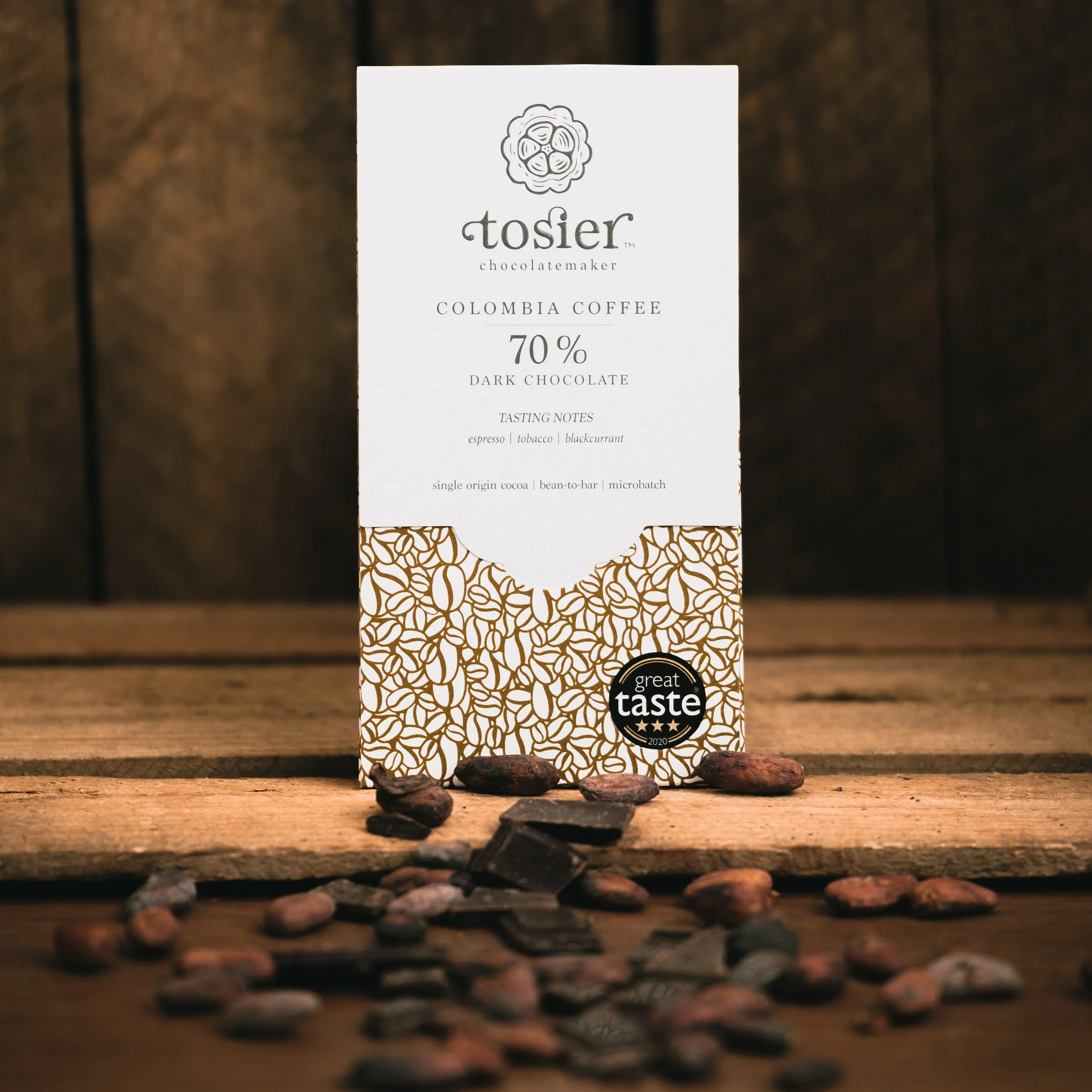 ★cocoaページ★ 70% Tumaco Colombia, 2025 Harvest, with Colombian coffee 60g THREE